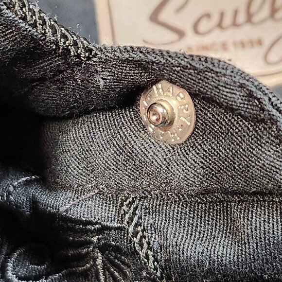 Scully Western Embroidered Flora Flowers Black Button-Up Shirt Medium - Picture 15 of 16